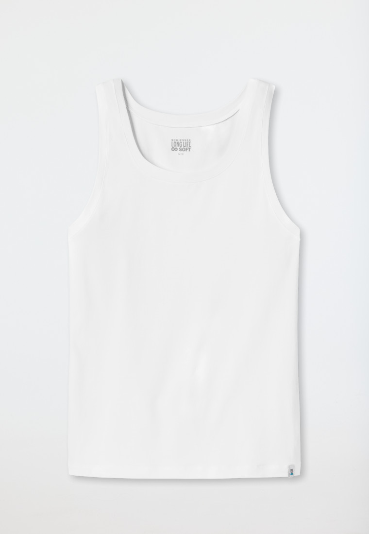 T-shirt blanc sans manches - Long Life Soft