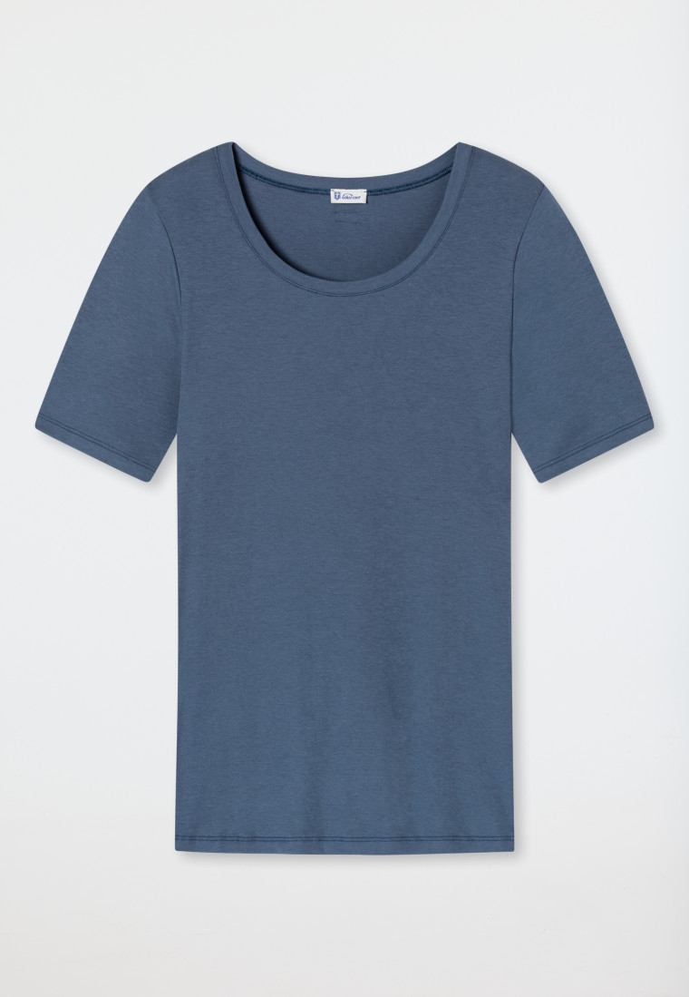 Shirt korte mouwen blauw - Revival Martina