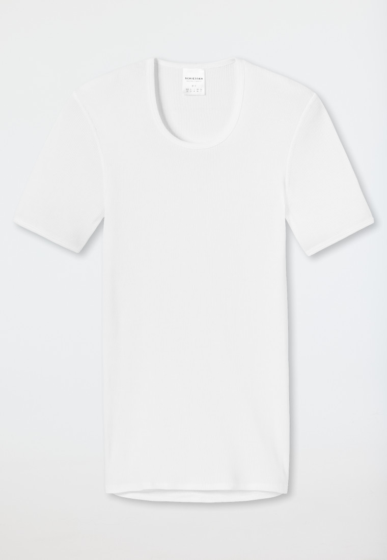 Shirt korte mouw dubbele rib wit - Original Classics
