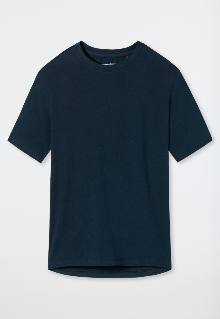Donkerblauw shirt korte mouw deals