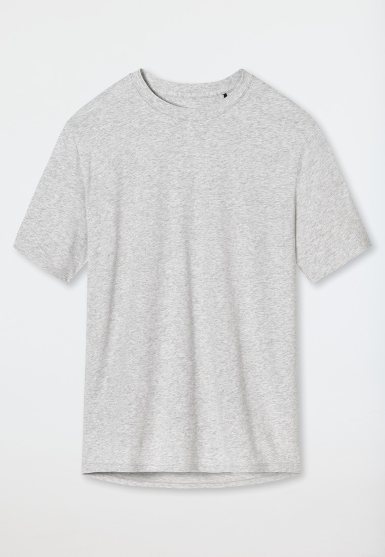 T-shirt De Nuit Manches Courtes Schiesser Pour Homme – Col Rond, Mix + Relax – Haut De Pyjama Confortable