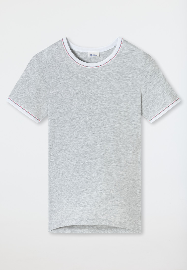 Camicia a maniche corte grigio chiaro mélange - Revival Lorenz
