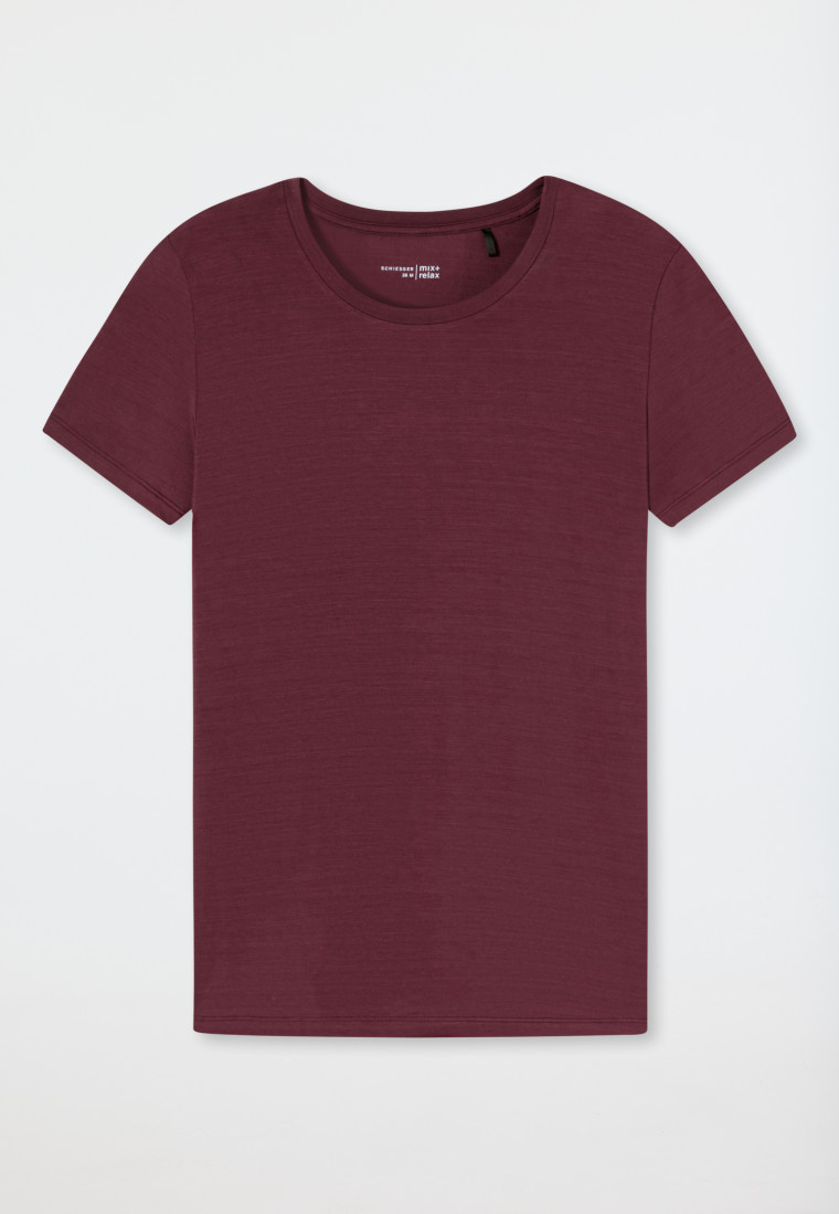 tee-shirt manches courtes modal prune - Mix + Relax
