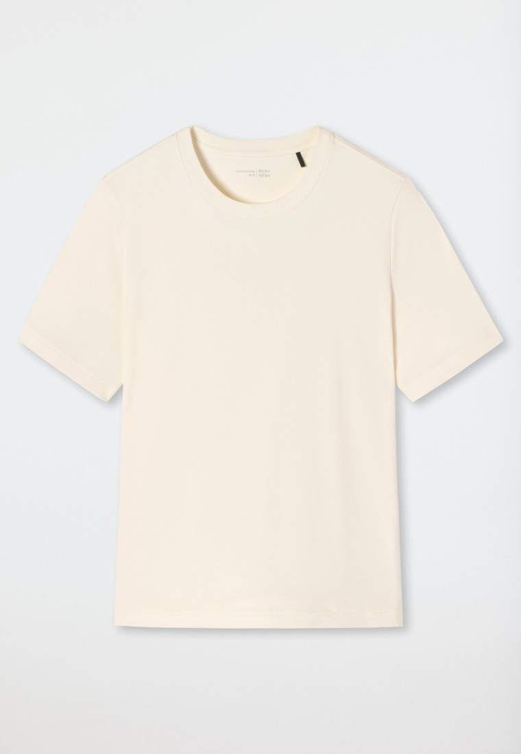 Shirt short-sleeved organic cotton cream - Mix & Relax