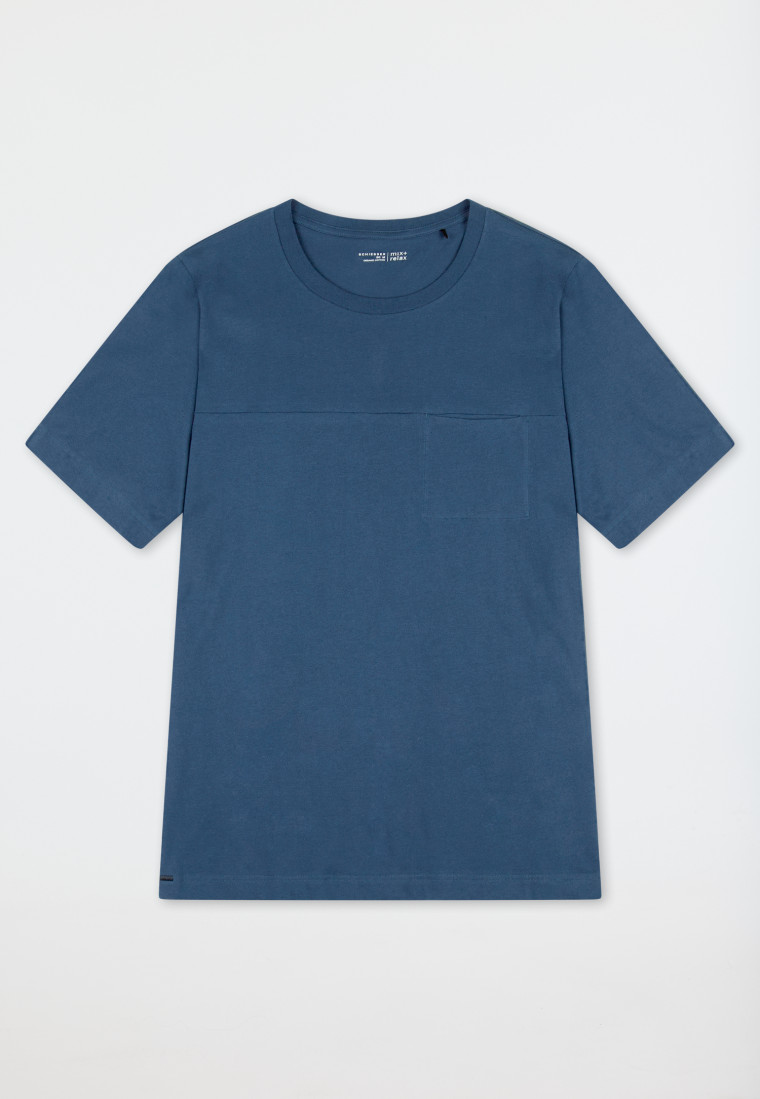 Shirt korte mouw kwaliteit indigo - Mix+ Relax