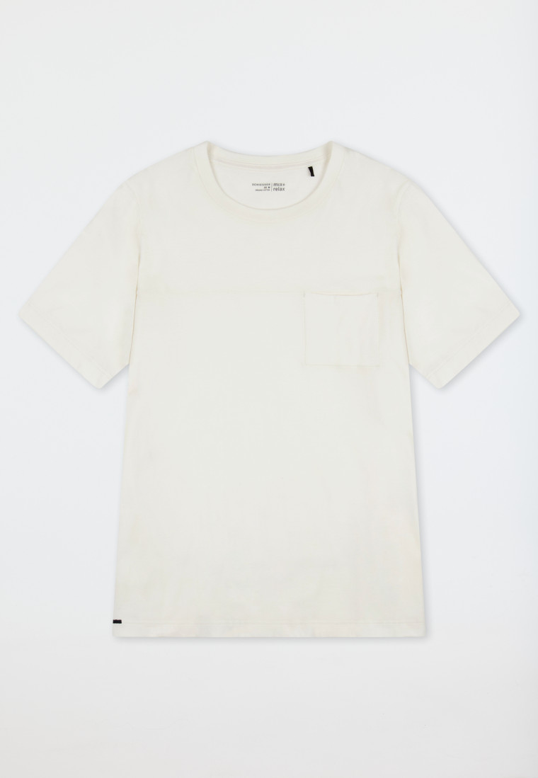Tee-shirt à manches courtes qualité sweat off-white - Mix+Relax
