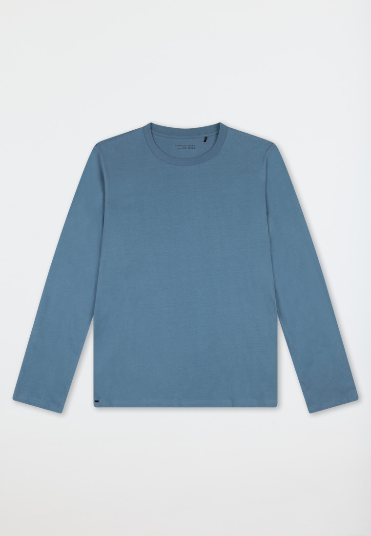 Shirt lange mouwen atlantisch blauw - Mix+ Relax