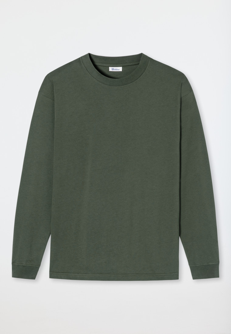 Shirt long-sleeve dark green - Revival Hannes