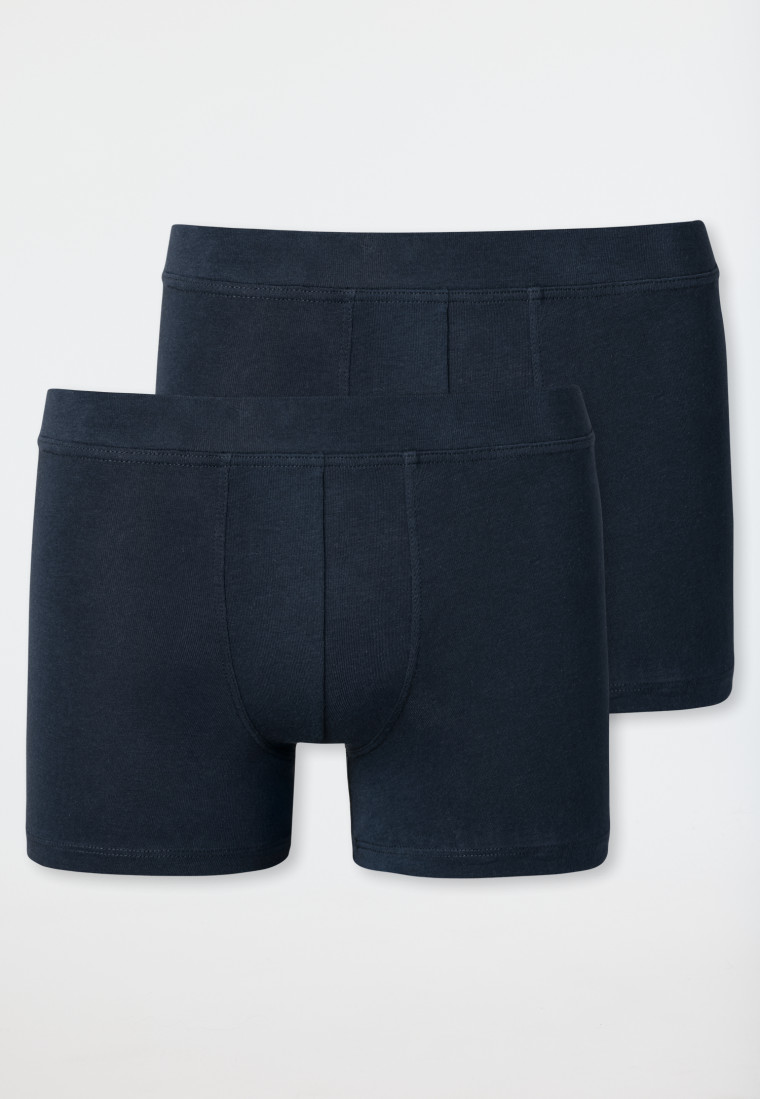 Pantaloncini corti di cotone biologico in confezione da 2 blu notte - 95/5