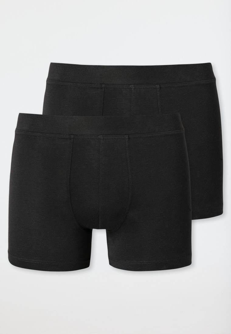 Pantaloncini di cotone biologico in confezione da 2 di colore nero - 95/5