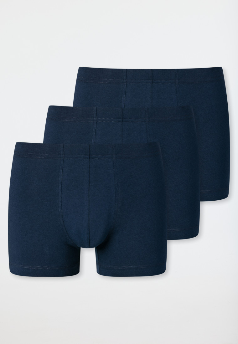 Shorts 3-pack organic cotton dark blue - 95/5