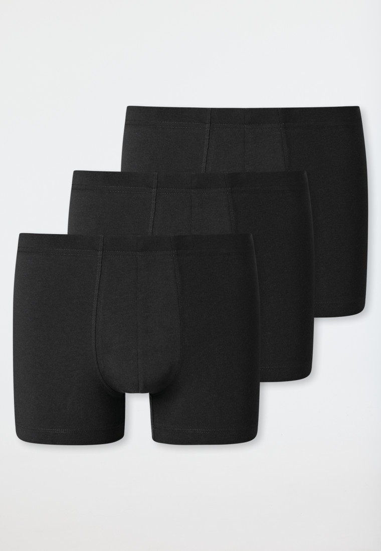Pantaloncini di cotone biologico, confezione da 3, di colore nero - 95/5