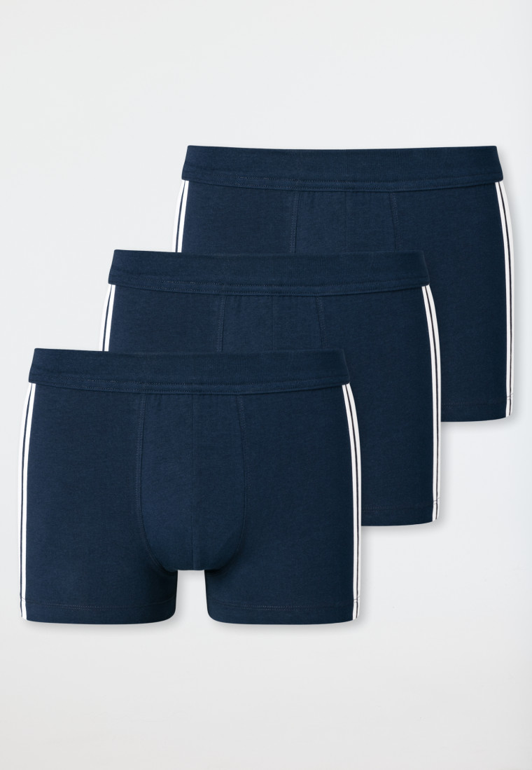 Shorts 3er-Pack Organic Cotton Streifen dunkelblau - 95/5