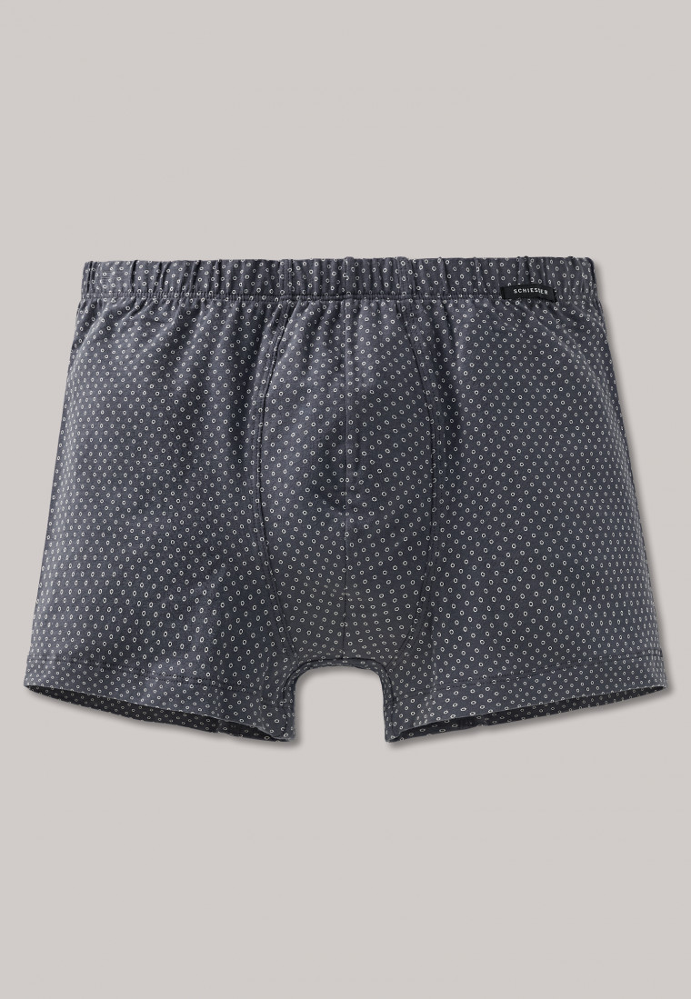 Anthracite-white patterned shorts - Ebony
