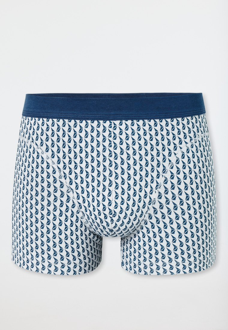 Shorts Organic Cotton gemustert silber - Comfort Fit