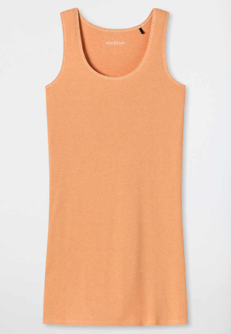 Sleep shirt sleeveless double rib peach - Modern Rib - Natural Dye