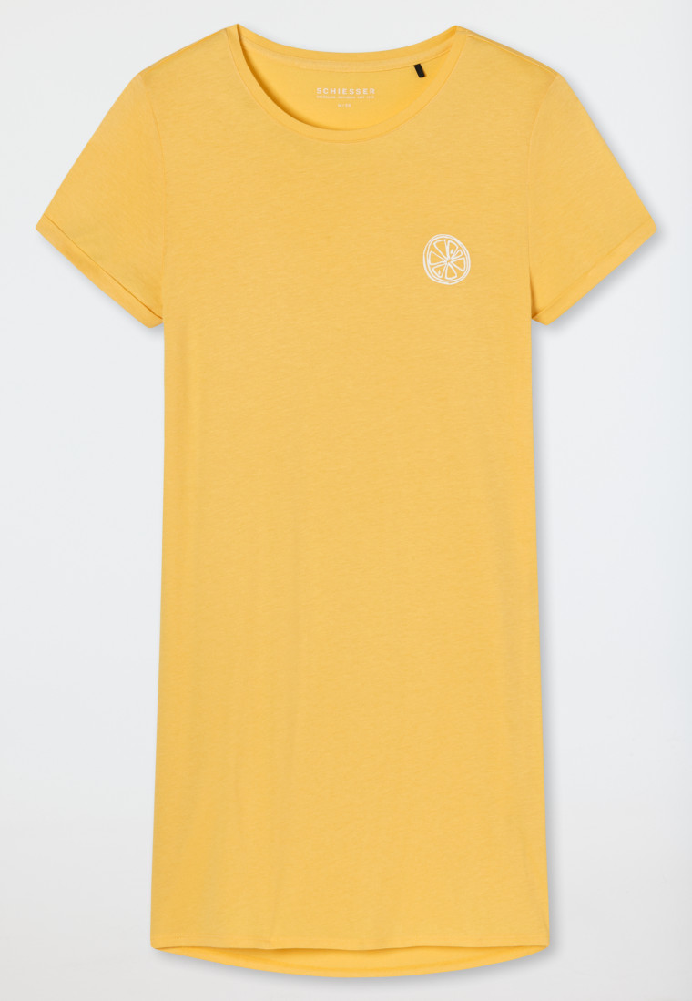 Chemise de nuit manches courtes imprimé jaune - Summer Night