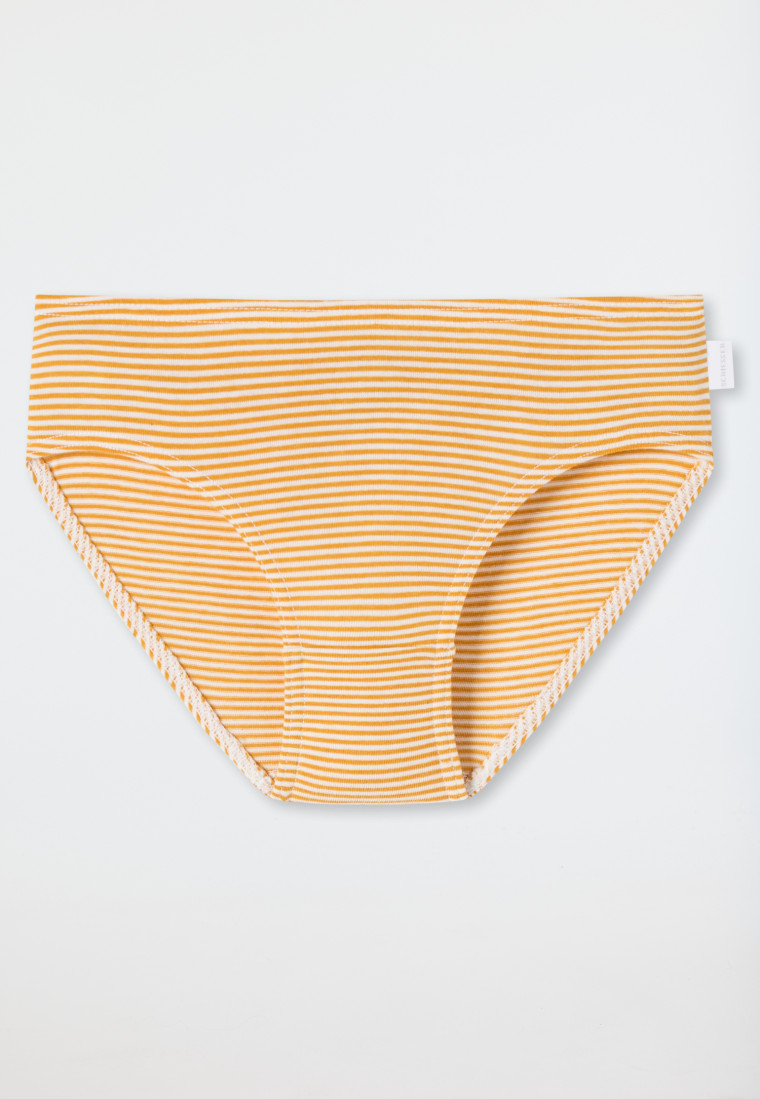 Panty bamboo soft waistband stripes yellow - Natural Love