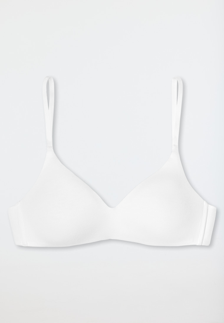 Soft bra organic cotton padded wire-free white - 95/5