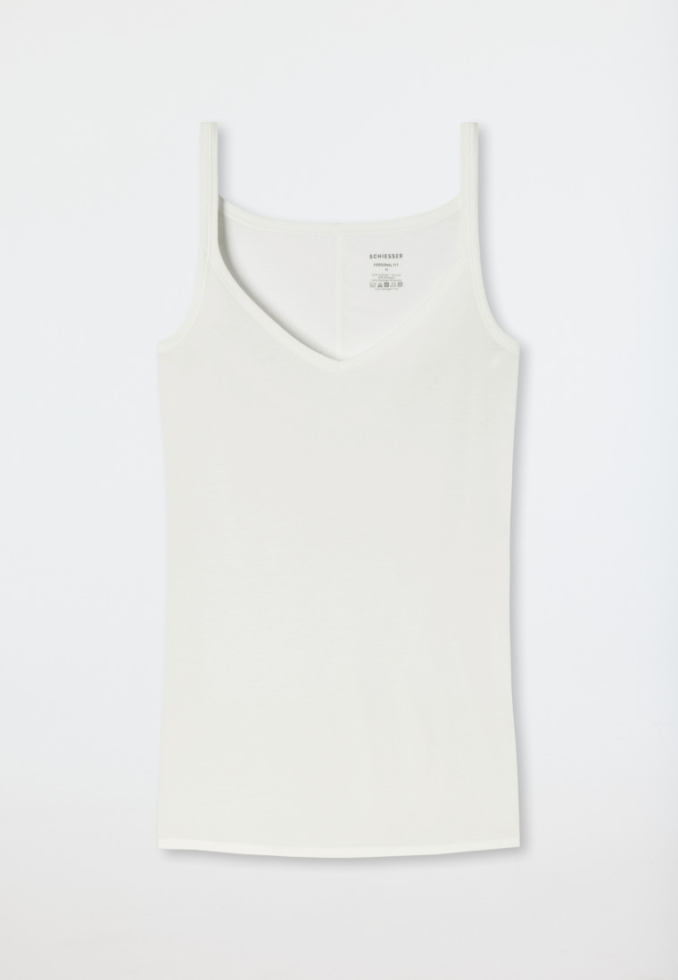 White v neck spaghetti strap top cheap