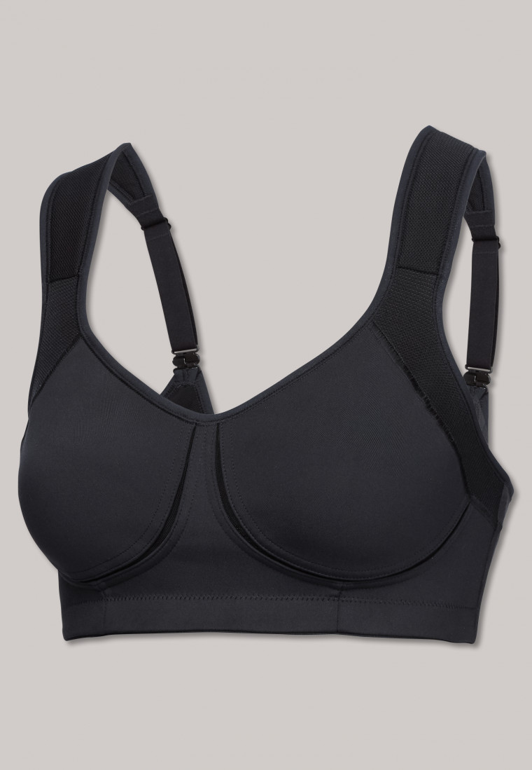 Sports bra molded cups wire-free High Support black - Active