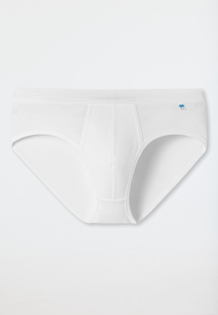 Slip sportivo con patta di colore bianco - Long Life Cotton