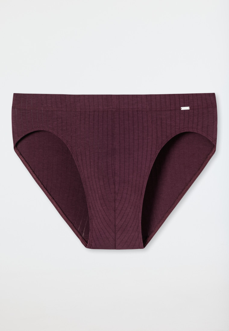 Bikini brief Tencel pinstripe pattern burgundy - selected! premium inspiration