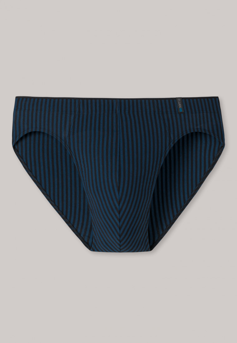 Bikini briefs navy-black striped - Long Life Soft