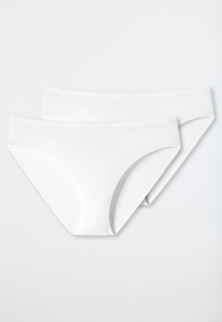 Tai panty 2-pack organic cotton white - 95/5