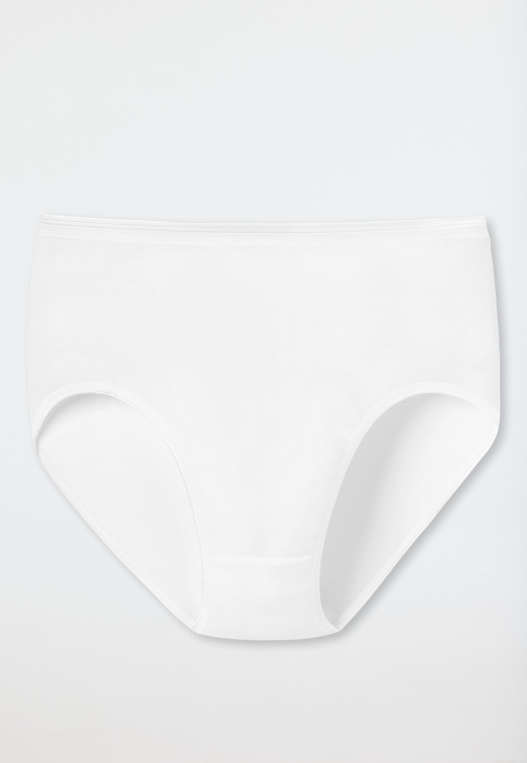 Filles Blanc Rib Culottes Slips Sous-Vêtements 3 Pack 100% COTON extra confort