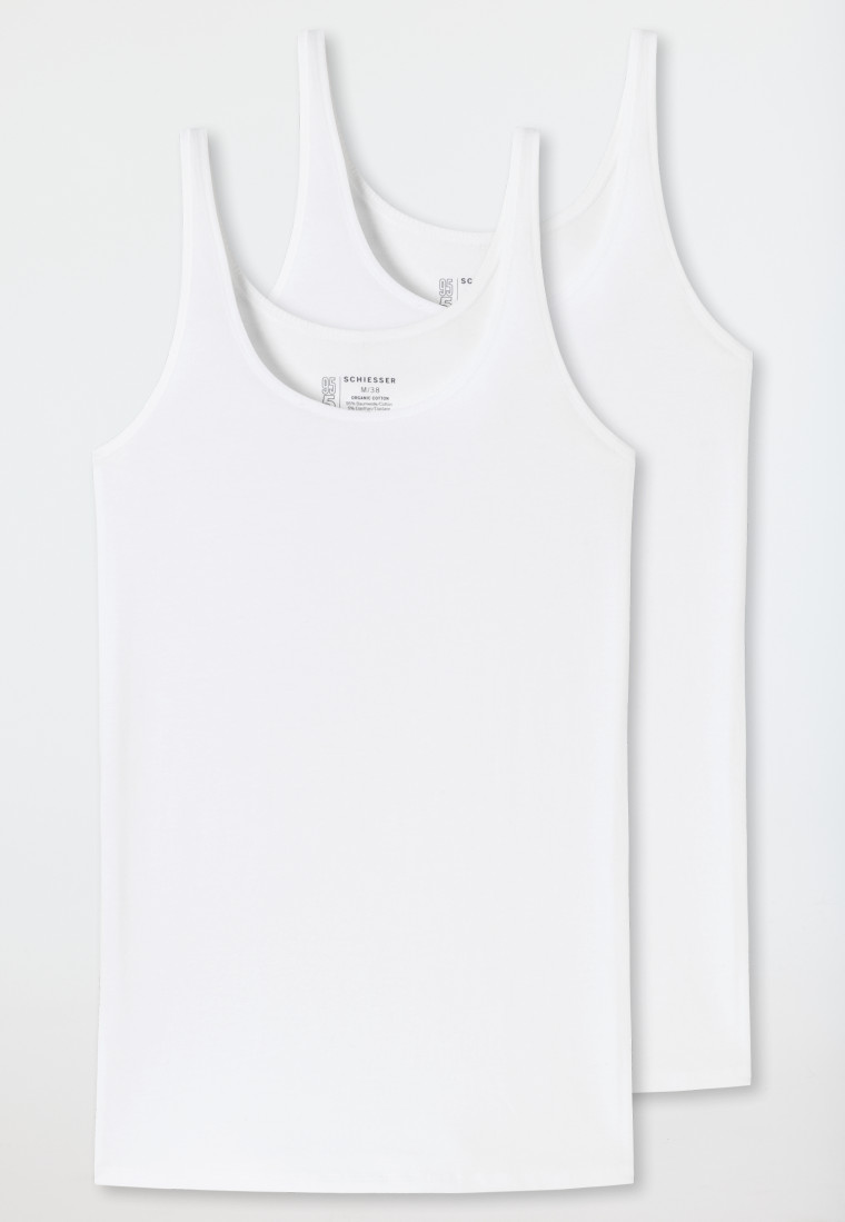 Top 2er-Pack Organic Cotton weiß - 95/5