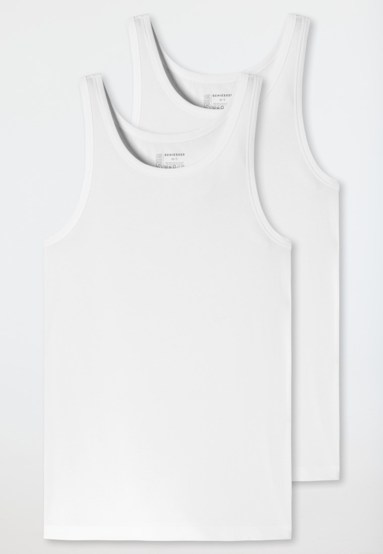 Unterhemden 2er-Pack Organic Cotton weiß – 95/5
