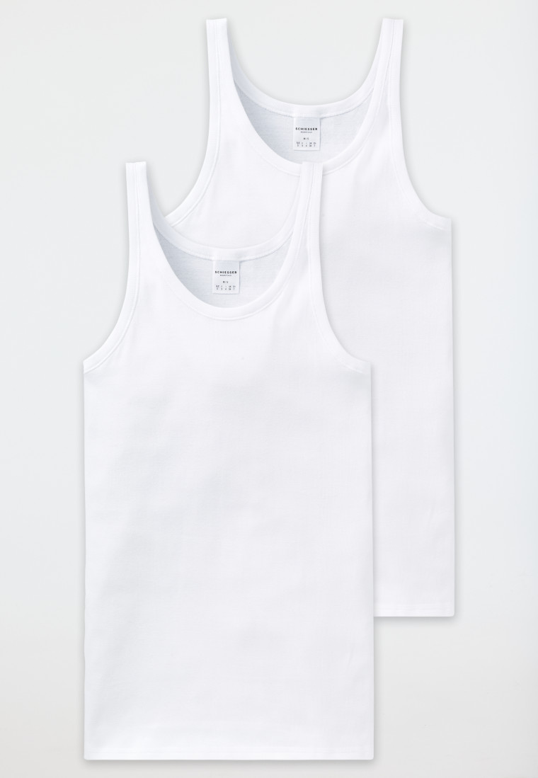 Hemd 2-pack wit - Cotton Feinripp