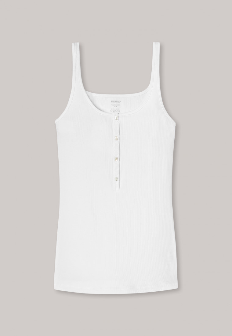 Chemise blanche à bretelles « Fräuleinwunder » à large nervure
