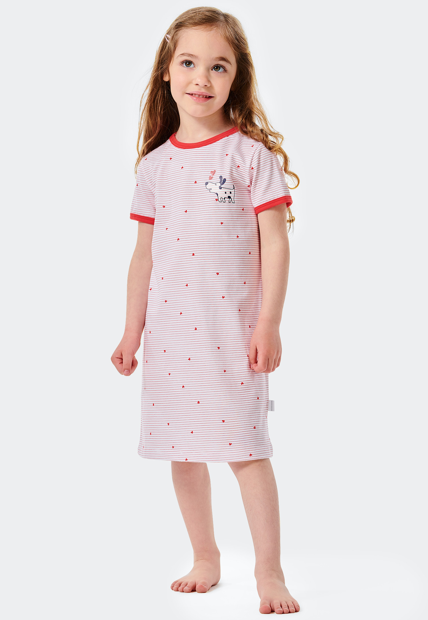 Linboo Mädchen Nachthemd Kurzarm - Süße Prinzessin Schlafanzüge Mit Niedlichen Prints