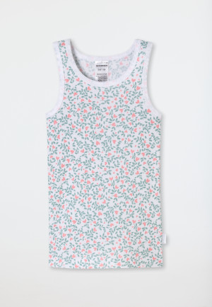 Maillots de corps lot de 2 petites fleurs vert/ blanc - Fine Rib