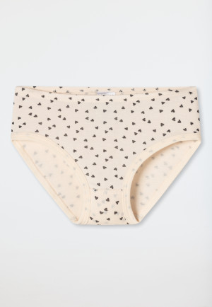 3-pack of Briefs, Hearts, Graphite/Off-White - Fine Rib