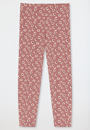 Leggings lot de 2 imprimé animalier mauve - 95/5