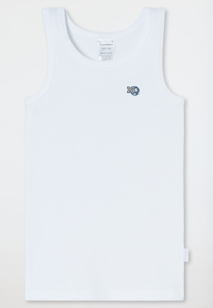 Vests 2-pack green/white - Fine Rib