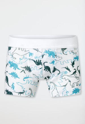 2-pack shorts Dinos green/white - Fine Rib