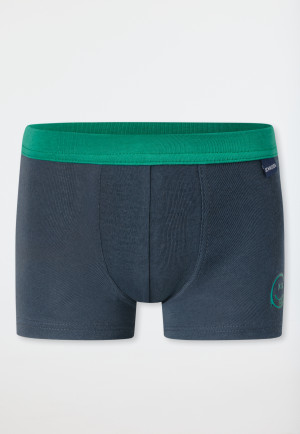 Lot de 2 shorts Smiley bleu foncé - Fine Rib