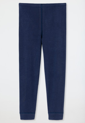 Unterhose lang 2er-Pack Organic Cotton Softbund Bündchen dunkelblau - 95/5