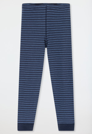 Unterhose lang 2er-Pack Organic Cotton Ringel dunkelblau - 95/5