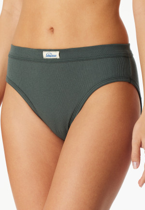 Tai-Slip Feinripp dunkelgrün - Revival Paula