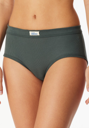 Panty Feinripp dunkelgrün - Revival Paula