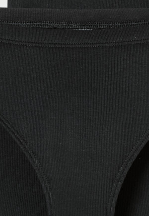 Slips 2er-Pack schwarz - Pure Rib