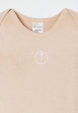 Body unisex manica lunga in spugna sabbia - Baby