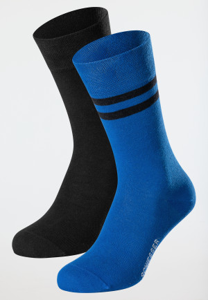 Men's Socks, 2-pack, black/blue - fashion