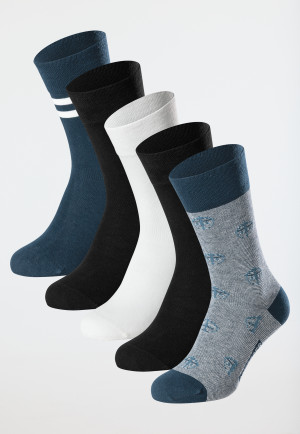 Men's socks, 5-pack, multi-colored - fashion