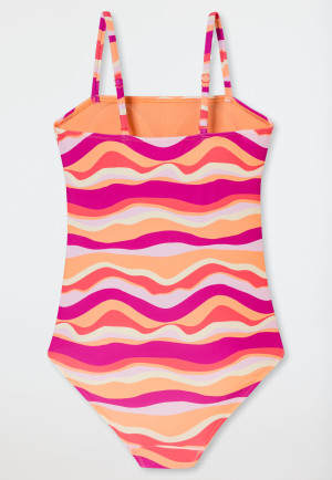 Badpak golven LSF 40+ levendig rood - Aqua